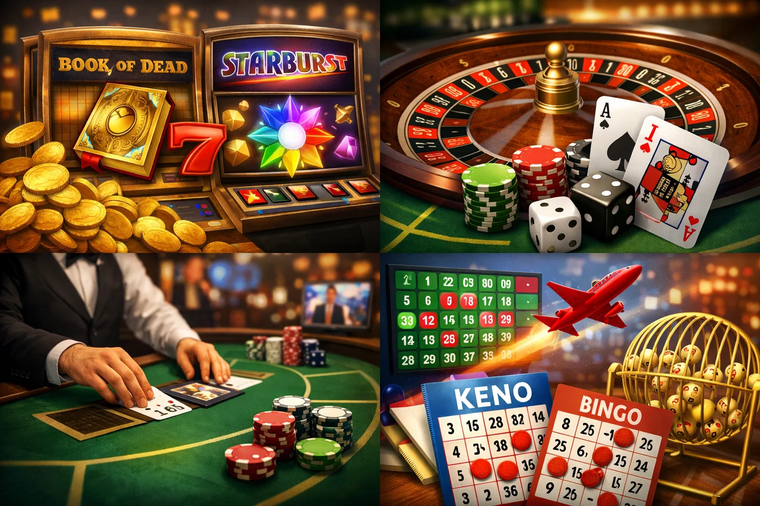 Rodzaje gier w kasynie online